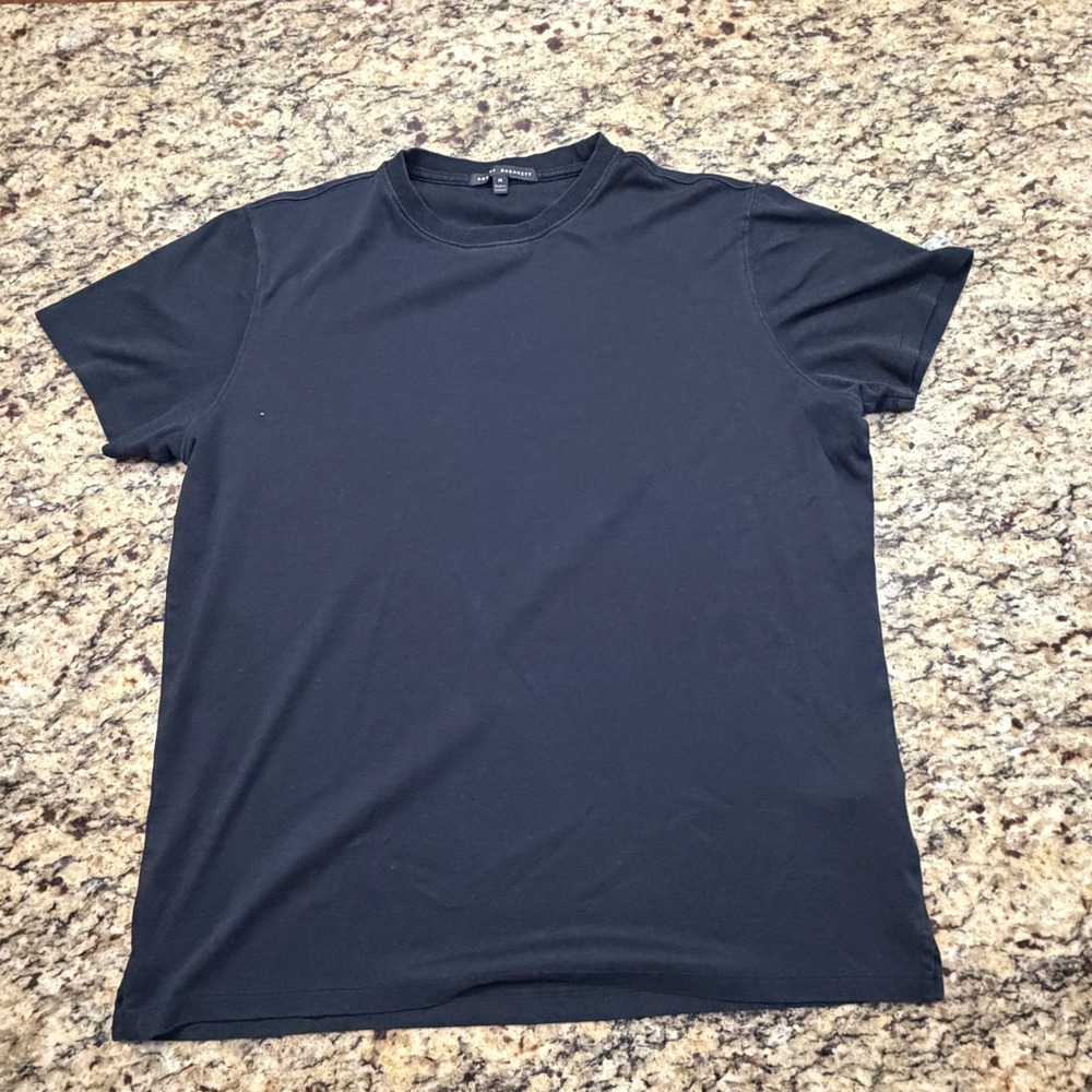 Robert Barakett Georgia Crew Neck Short Sleeve Pima Cotton Black Tee Mens M ws